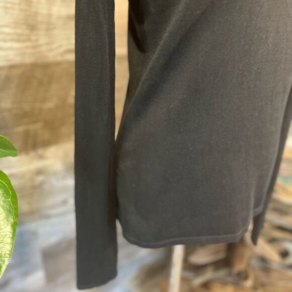 Cyrus silk blend long sleeve black sweater - M - Picture 3 of 8